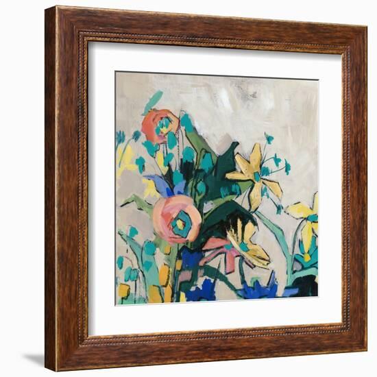 Happy Spring Florals II-Jacob Q-Framed Art Print