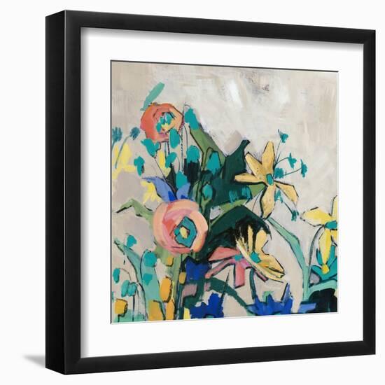 Happy Spring Florals II-Jacob Q-Framed Art Print