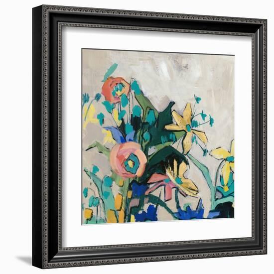 Happy Spring Florals II-Jacob Q-Framed Art Print