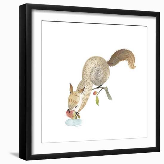 Happy Squirrel-null-Framed Art Print