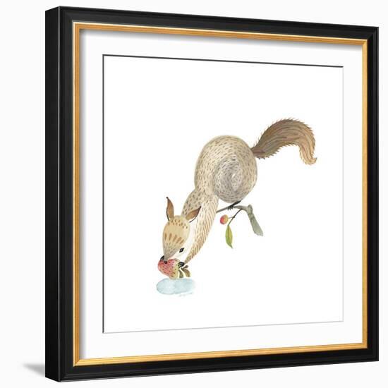 Happy Squirrel-null-Framed Art Print