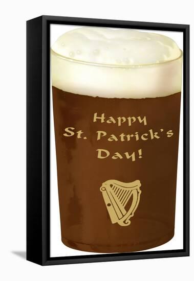 Happy St. Patrick's Day, Beer-null-Framed Stretched Canvas