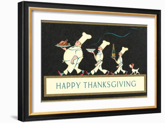 Happy Thanksgiving, Procession of Chefs-null-Framed Art Print