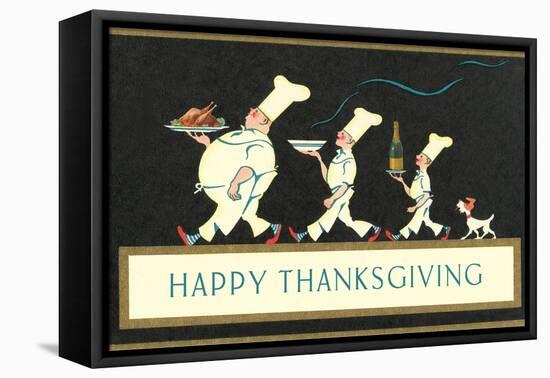 Happy Thanksgiving, Procession of Chefs-null-Framed Stretched Canvas