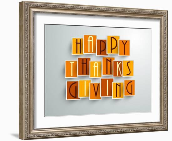 Happy Thanksgiving-aispl-Framed Art Print