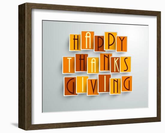 Happy Thanksgiving-aispl-Framed Art Print