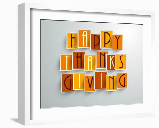 Happy Thanksgiving-aispl-Framed Art Print
