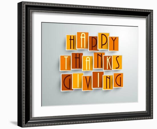 Happy Thanksgiving-aispl-Framed Art Print