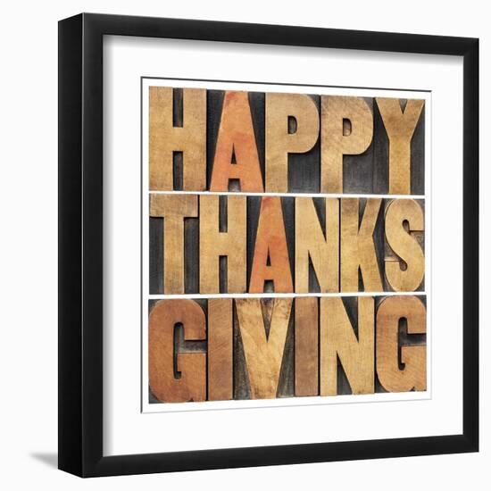 Happy Thanksgiving-PixelsAway-Framed Art Print