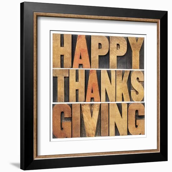 Happy Thanksgiving-PixelsAway-Framed Art Print