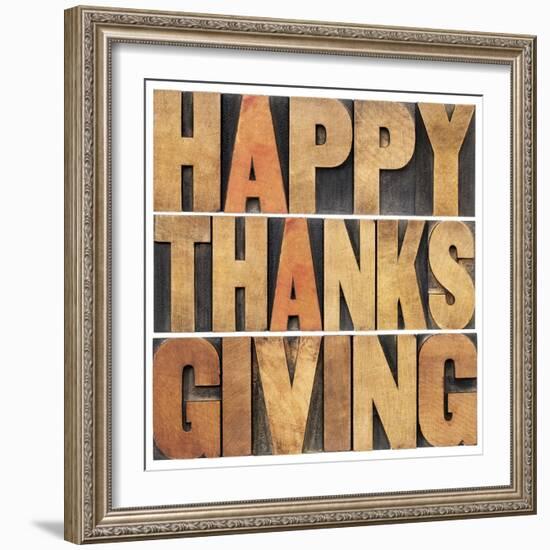 Happy Thanksgiving-PixelsAway-Framed Art Print