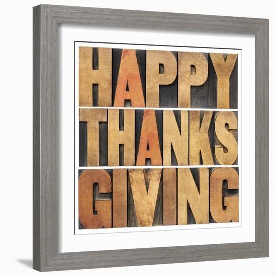 Happy Thanksgiving-PixelsAway-Framed Art Print