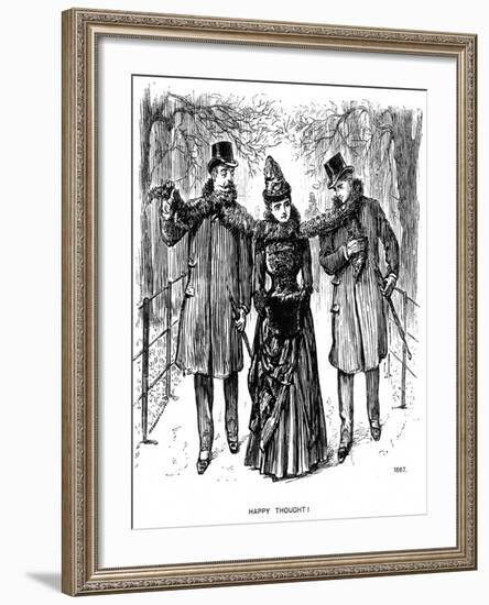 Happy Thought!, 1887-George Du Maurier-Framed Giclee Print