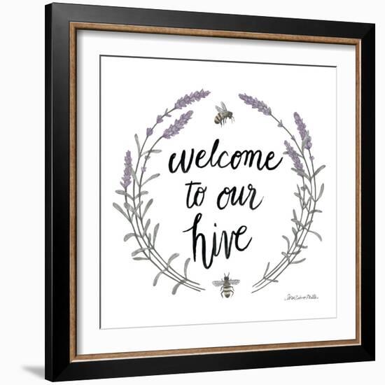 Happy to Bee Home Words II-Sara Zieve Miller-Framed Art Print