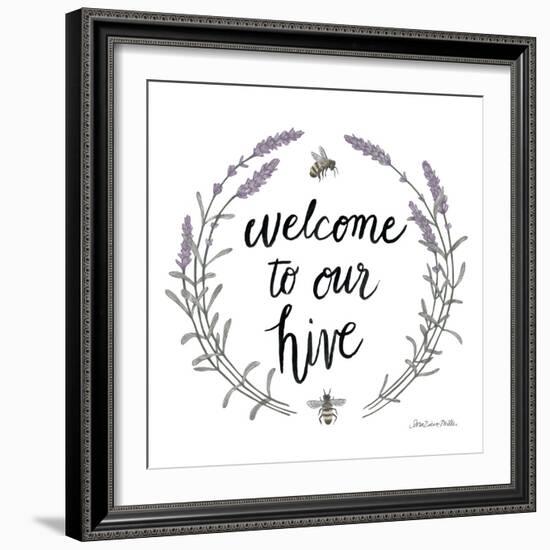 Happy to Bee Home Words II-Sara Zieve Miller-Framed Art Print