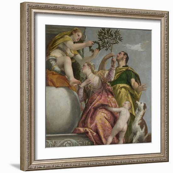 Happy Union (From: Four Allegories of Lov), Ca. 1575-Paolo Veronese-Framed Giclee Print