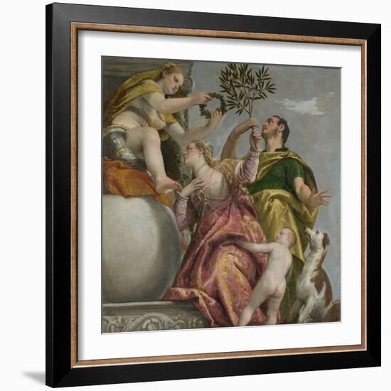 Happy Union (From: Four Allegories of Lov), Ca. 1575-Paolo Veronese-Framed Giclee Print