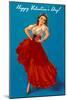 Happy Valentine's Day, Flamenco Dancer-null-Mounted Art Print