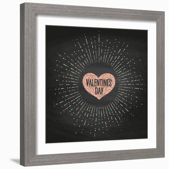 Happy Valentine's Day-foxysgraphic-Framed Art Print