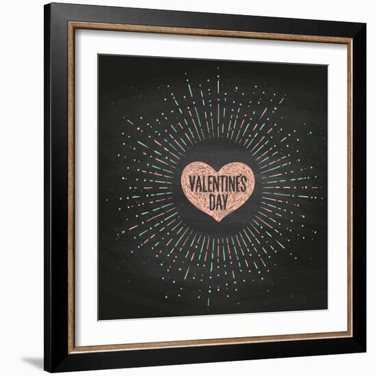 Happy Valentine's Day-foxysgraphic-Framed Art Print