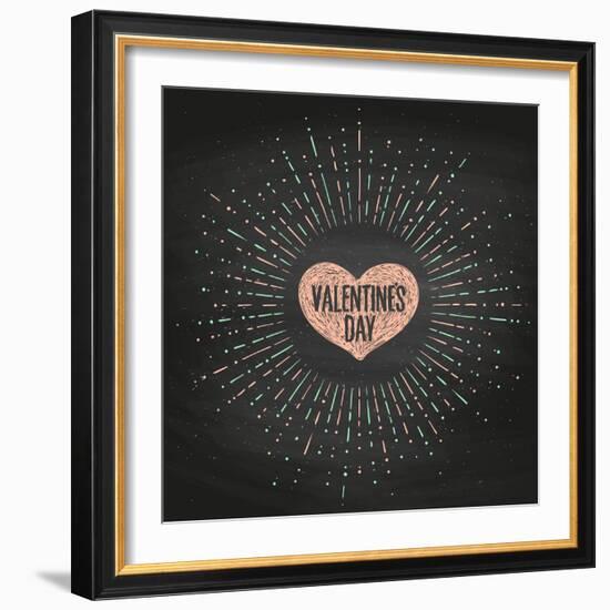 Happy Valentine's Day-foxysgraphic-Framed Art Print