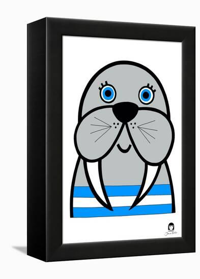 Happy Walrus, 2021-Jane Foster-Framed Stretched Canvas