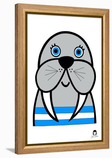 Happy Walrus-Jane Foster-Framed Stretched Canvas