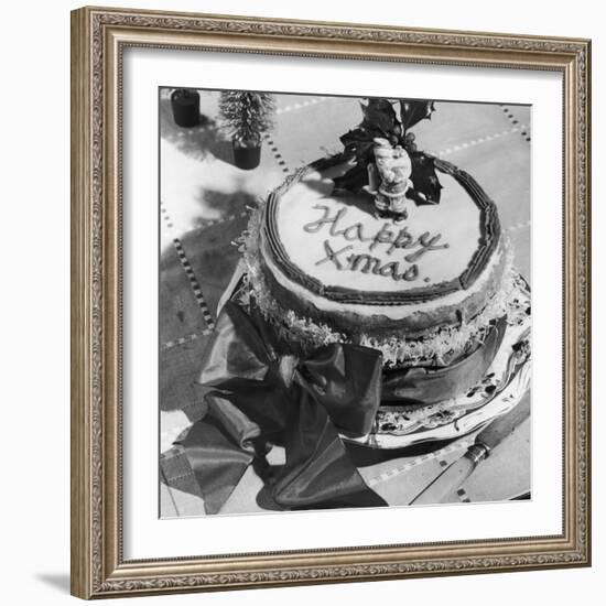 Happy Xmas Cake-null-Framed Photographic Print