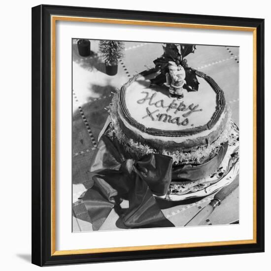 Happy Xmas Cake-null-Framed Photographic Print