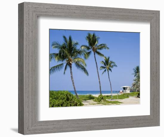 Hapuna Beach, Island of Hawaii (Big Island), Hawaii, USA-Ethel Davies-Framed Photographic Print