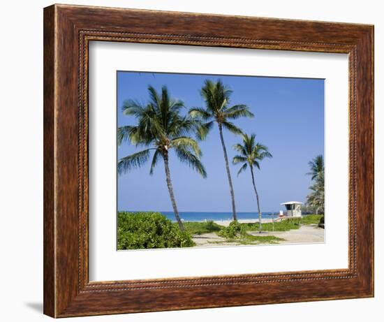 Hapuna Beach, Island of Hawaii (Big Island), Hawaii, USA-Ethel Davies-Framed Photographic Print