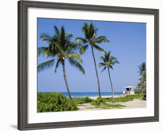 Hapuna Beach, Island of Hawaii (Big Island), Hawaii, USA-Ethel Davies-Framed Photographic Print