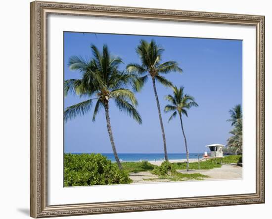 Hapuna Beach, Island of Hawaii (Big Island), Hawaii, USA-Ethel Davies-Framed Photographic Print