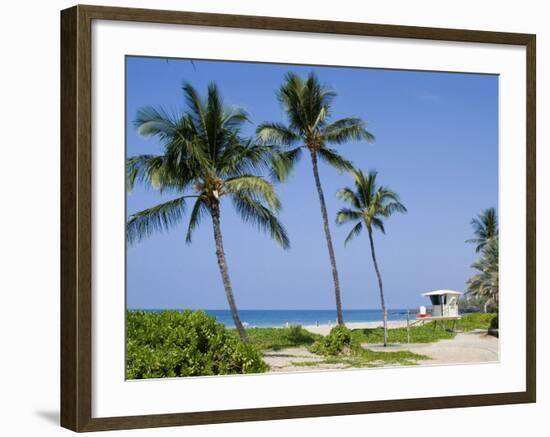 Hapuna Beach, Island of Hawaii (Big Island), Hawaii, USA-Ethel Davies-Framed Photographic Print