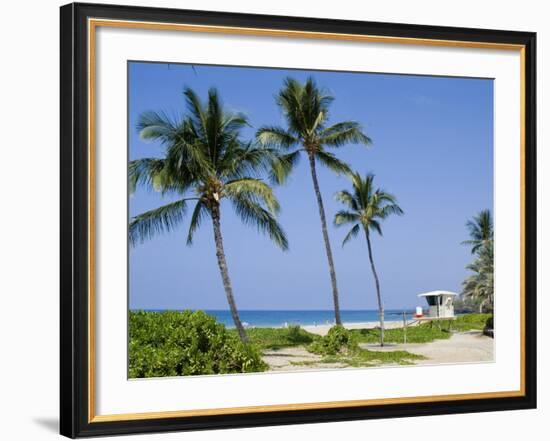 Hapuna Beach, Island of Hawaii (Big Island), Hawaii, USA-Ethel Davies-Framed Photographic Print