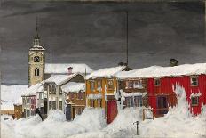 Street in Roros, 1902-Harald Oscar Sohlberg-Giclee Print