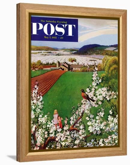 "Harbinger of Spring" Saturday Evening Post Cover, May 7, 1955-John Clymer-Framed Premier Image Canvas