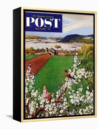 "Harbinger of Spring" Saturday Evening Post Cover, May 7, 1955-John Clymer-Framed Premier Image Canvas