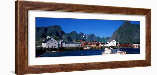 Harbor and Boats Hamnoey Lofoten Norway-null-Framed Photographic Print