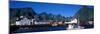 Harbor and Boats Hamnoey Lofoten Norway-null-Mounted Photographic Print