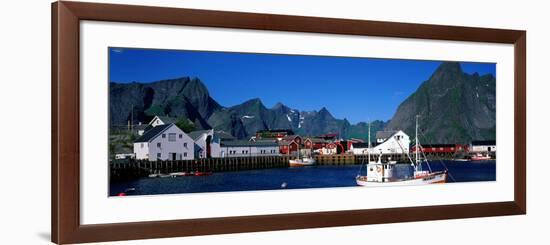 Harbor and Boats Hamnoey Lofoten Norway-null-Framed Photographic Print