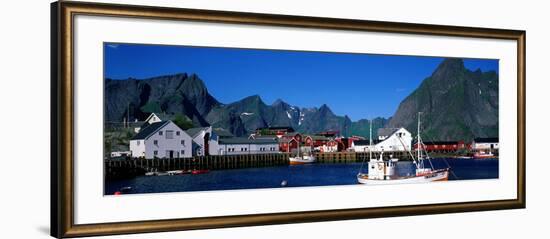 Harbor and Boats Hamnoey Lofoten Norway-null-Framed Photographic Print