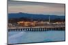 Harbor and Municipal Wharf at Dusk, Santa Cruz, California, USA-null-Mounted Photographic Print