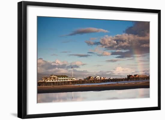 Harbor and Stearns Wharf, Santa Barbara, California, USA-null-Framed Photographic Print