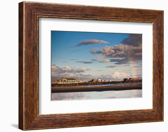 Harbor and Stearns Wharf, Santa Barbara, California, USA-null-Framed Photographic Print