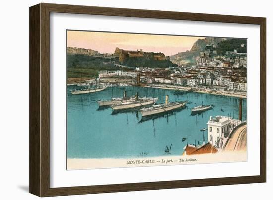 Harbor at Monte Carlo, Monaco-null-Framed Art Print