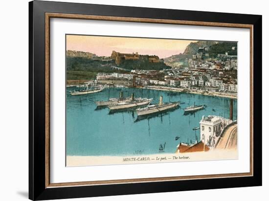 Harbor at Monte Carlo, Monaco-null-Framed Art Print