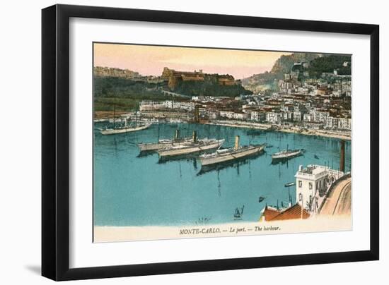 Harbor at Monte Carlo, Monaco-null-Framed Art Print