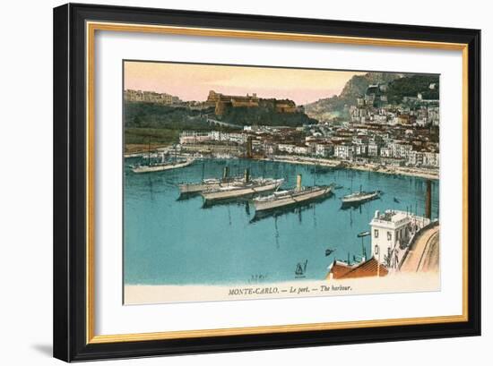 Harbor at Monte Carlo, Monaco-null-Framed Art Print