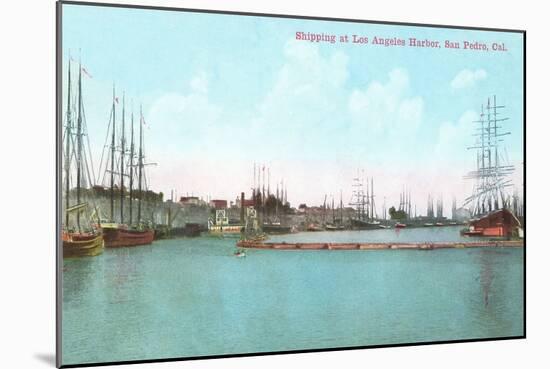 Harbor at San Pedro, California-null-Mounted Art Print